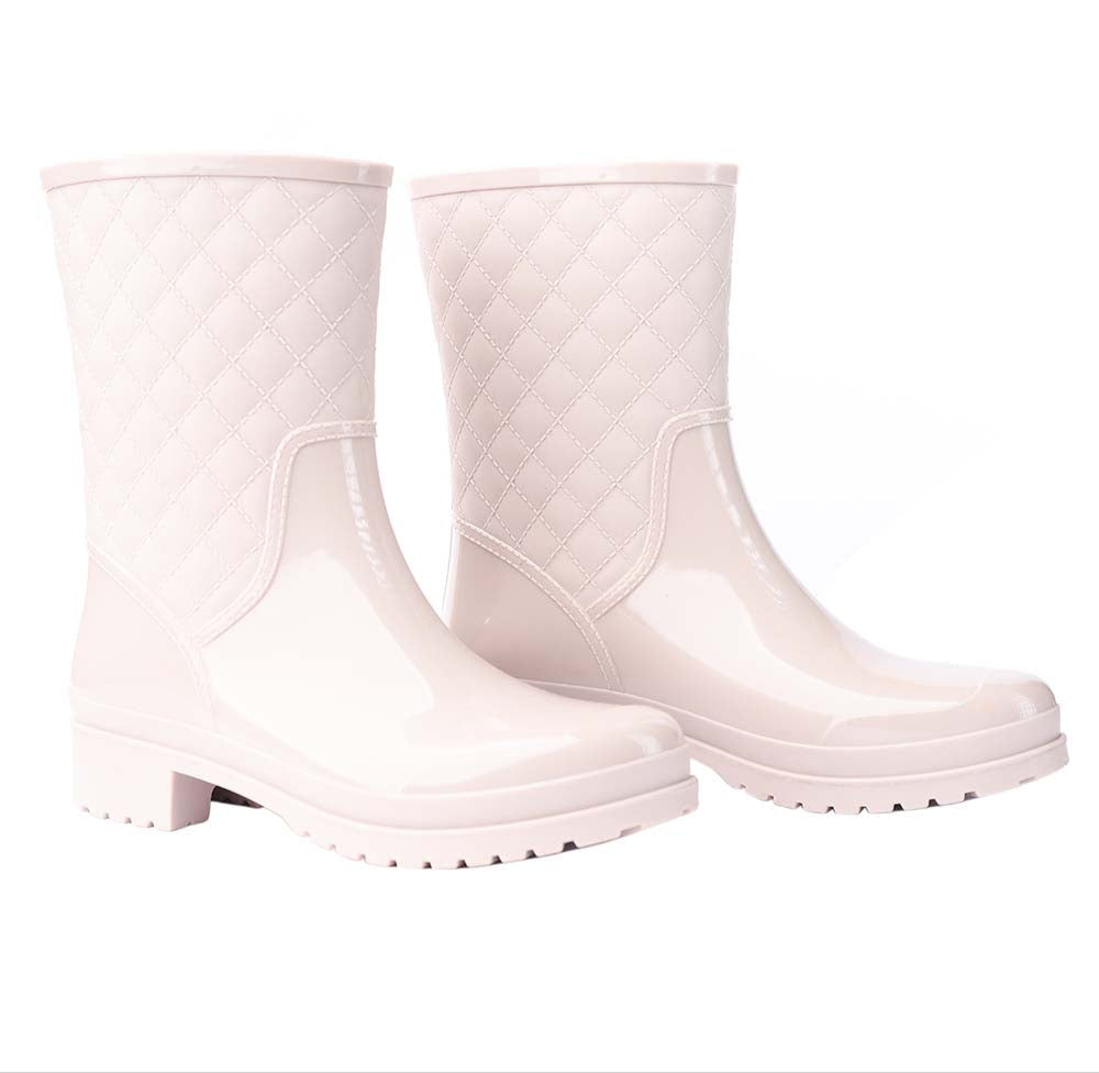 Bota de lluvia impermeable mujer beige Melissa