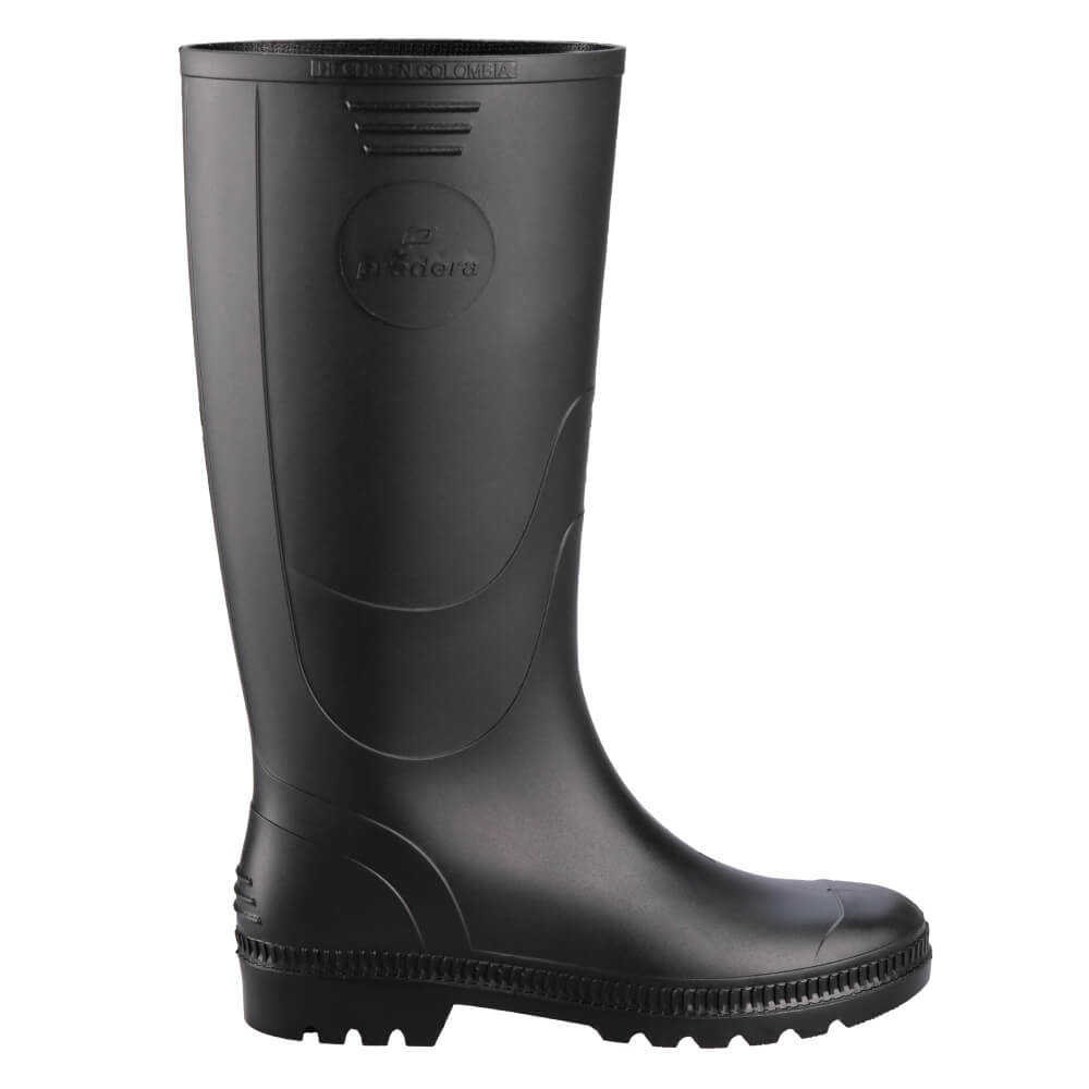 Bota de lluvia impermeable hombre negro Pradera